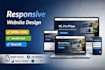 build a modern responsive website using reactjs or HTML CSS javascript