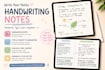 write neat and aesthetic handwritten notes in english