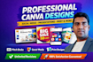 design canva posters, flyers, thumbnails and slides