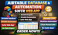 build airtable database airtable automation airtable interface softr webapp