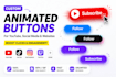 create eye catching animated social media buttons for youtube, tiktok and more