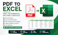 convert PDF to excel with accurate data extraction