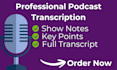 transcribe your podcast episode audio to text fast