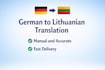 translate german to lithuanian manually and accurately