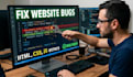 fix website bugs, CSS errors, and develop custom web apps