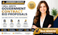 write government contract bid proposal, rfp, rfq response, grant proposal