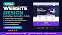 design a canva website, canva landing page and canva business website