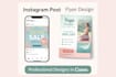 design instagram posts and flyers in canva