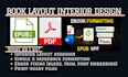 design interior book layout formatting kindle ebook paperback manuscript design