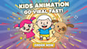 create engaging viral 2d kids learning video, animation for kids