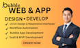 design bubble website, zapier automation bubble developer