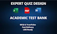 create professional academic quizzes