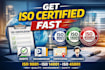 provide iso 9001 14001 45001 certification audit documentation