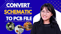 convert schematic to pcb circuit layout and manufacture ready pcb gerber files