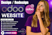 do odoo website development odoo website redesign customization API integration