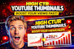 design high CTR clickable youtube thumbnails