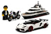 design custom lego minifigure, ship, champion car, technic car, and instructions