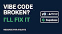 fix vibe code errors and add supabase backend to your ai app