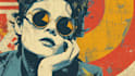 make illustration in distressed retro and pop art style