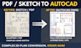 convert PDF to autocad or redraw floor plans