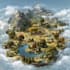 create a fantasy map illustration for map