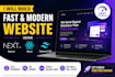 build a fast modern website using next js, react, laravel or node js