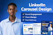 design linkedin carousel posts, content, carousel design
