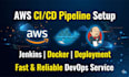 setup AWS ci cd pipeline using jenkins and docker