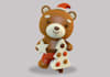 design cute christmas chocolate bear shaped figurine logo