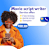 write hollywood standard screenplay and movie scripts