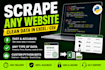 scrape any website and deliver clean data in excel or csv