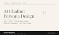 design your ai chatbot persona with voice, tone, and scripts