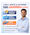 write, fix and optimize sql queries, joins and window functions
