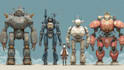 do anime style mecha robot illustrations