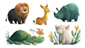 draw animals cartoon illustration