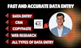 do accurate data entry, ,copy paste and web reasearch