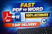 do fast PDF to word typing, copy typing