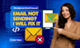 fix email not sending, SMTP, wordpress email issue