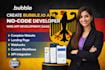 create bubble io app nocode developer web app development api integration saas