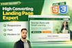 design responsive landing page using HTML CSS