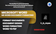 professionally format and edit microsoft word documents