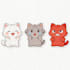 create 3 cute kawaii stickers in chibi style