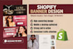 do shopify banner design high converting website sliders header hero image ads