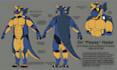 create furry protogen ref sheet fursona reference sheet and art character design