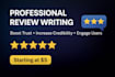 write professional user feedback and testimonial content for your product