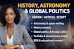 write engaging space astronomy, history and global politics scripts and articles