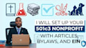 set up your 501c3 nonprofit with articles bylaws and ein