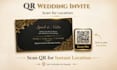 design modern wedding invitation with  qr code and location