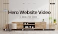 create converting ai hero website video, animated hero section website video