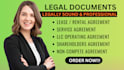 draft legal contracts, agreements and documents